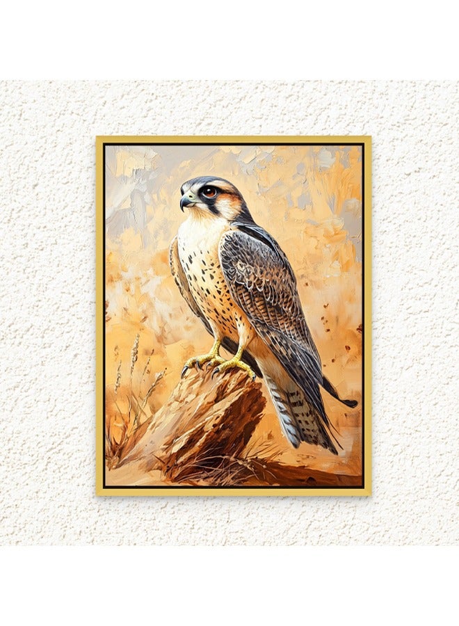 Art Decor Art Decor Framed Canvas Wall Art of Falcon UAE National Bird Painting Print Wall Decor for Office Living Room Gifting - Image 1