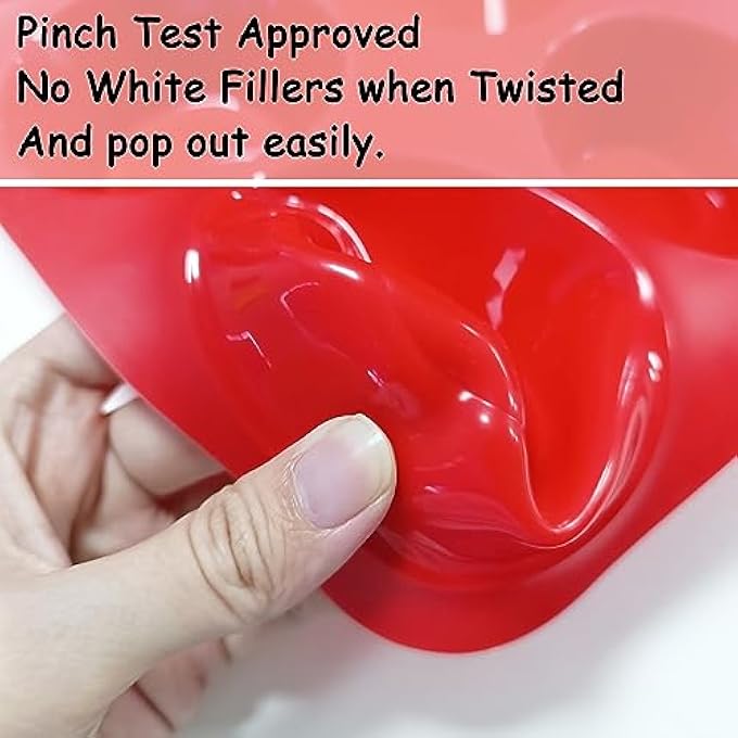 مقلاة مافن سيليكون 2 عبوات من 12 كوب من السيليكون العادي كب كيك صينية غير لاصقة وخالية من مادة BPA رائعة لصنع كعك الكعك تورتة فطيرة البيض والقنابل الدهنية - Image 4