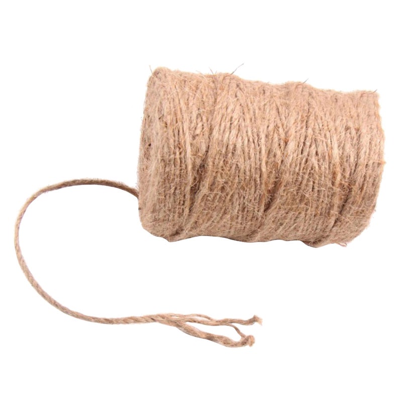 1 Roll 4mm Jute Twine 3-strand DIY Strong Jute Rope Decorative Packaging String for Crafts (100m/Roll) - Image 3