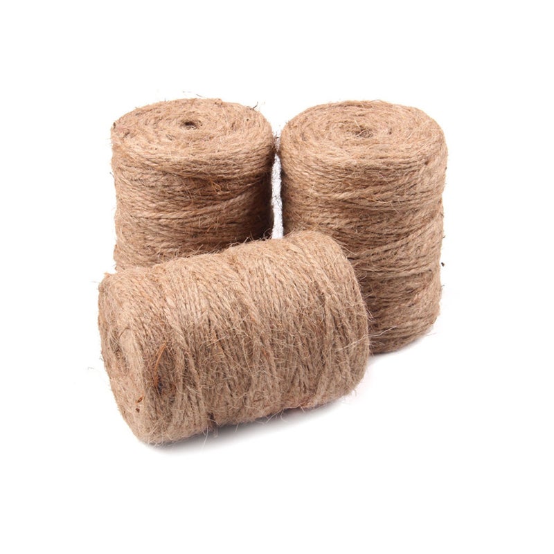 1 Roll 4mm Jute Twine 3-strand DIY Strong Jute Rope Decorative Packaging String for Crafts (100m/Roll) - Image 4