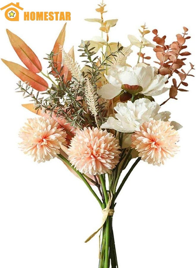 HOMESTAR Artificial Flowers Plants, Silk Flower Arrangements, for Wedding Bouquets Decorations, Plastic Floral for Home, Kitchen, Garden, Party Décor - Image 1