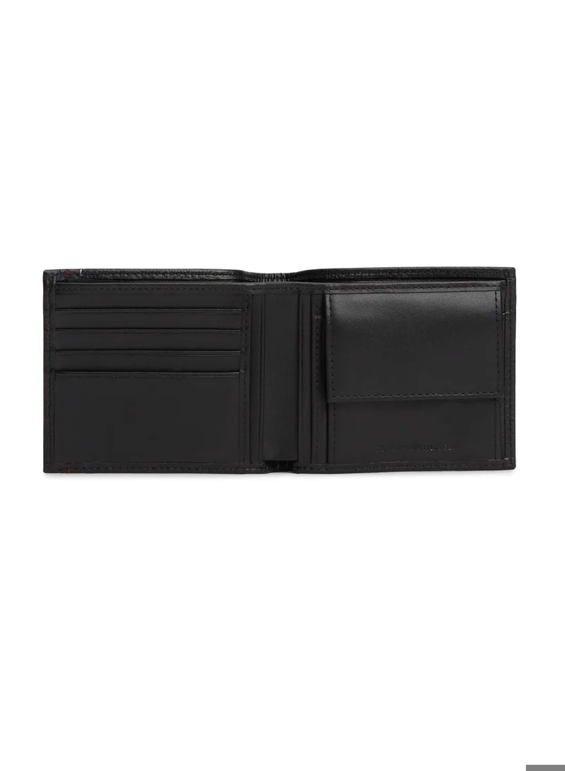 Tommy Hilfiger Black Leather Bifold Card And Coin Holder for Men | Best Price UAE