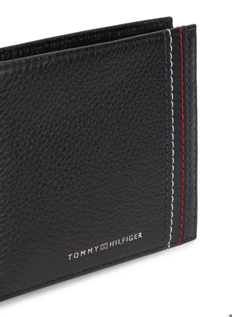 Tommy Hilfiger Black Leather Bifold Card And Coin Holder for Men | Best Price UAE