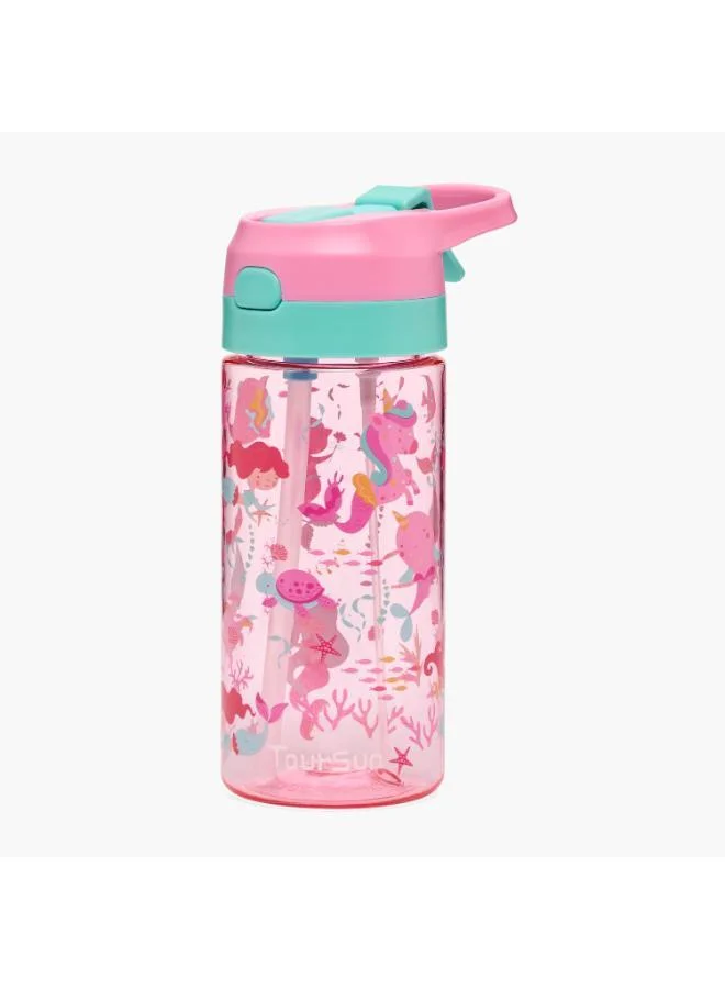 تورسون Toursun Unicorn Print Water Bottle with Spout and Spray - 500 ml