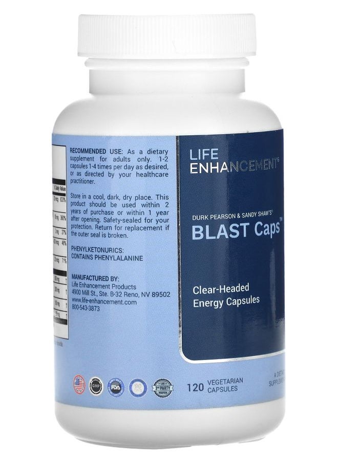 Life Enhancement Blast Caps 120 Vegetarian Capsules  - Image 2