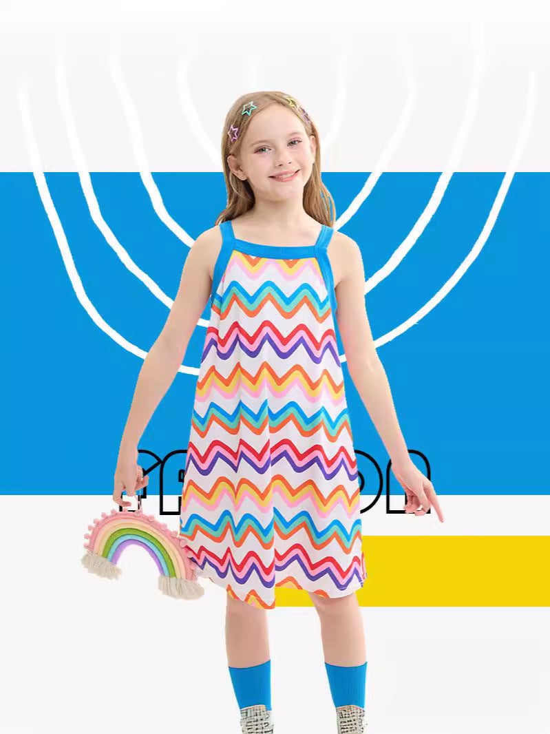 Children'S Sling Dress Girls' Summer Thin Nightdress Baby Princess Dress Cute Beach Dress - Image 3