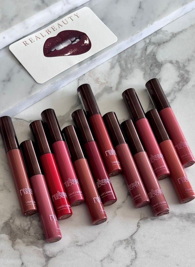 REALBEAUTY Permanent liquid lipsticks, 12 colors, Real Beauty - Image 2