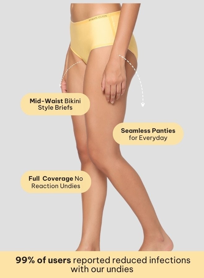 Intimate Queen Lemon Bae Briefs – Seamless Calm, Made with Lemon Peel | Sweat-Wicking & Made for Sensitive Skin (Pack Of 2) - Image 3