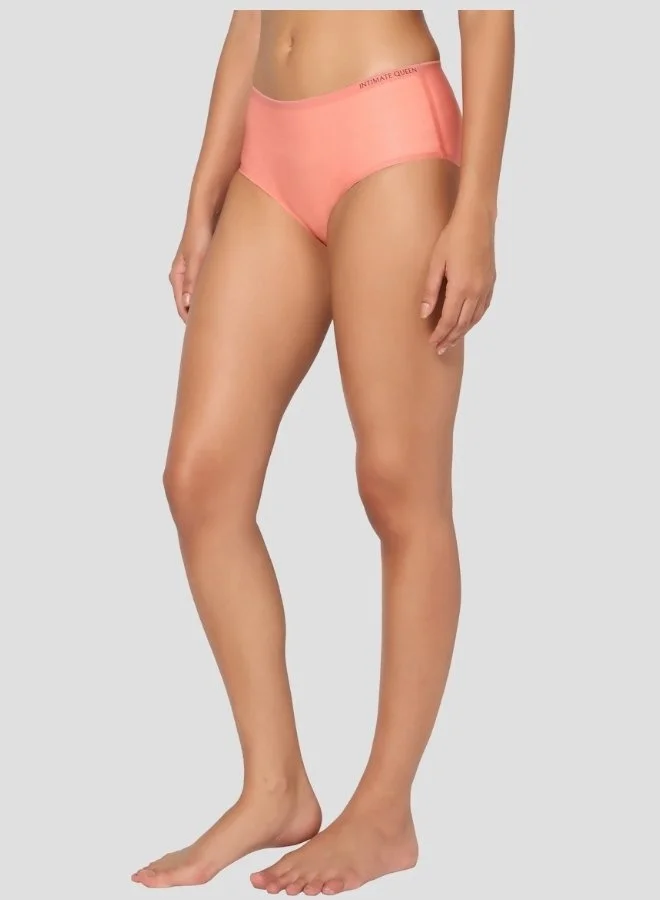 Intimate Queen Yellow & Salmon Lemon Bae Briefs – Seamless Calm, Made with Lemon Peel | Sweat-Wicking & Made for Sensitive Skin (Pack Of 2)  | Best Price UAE
