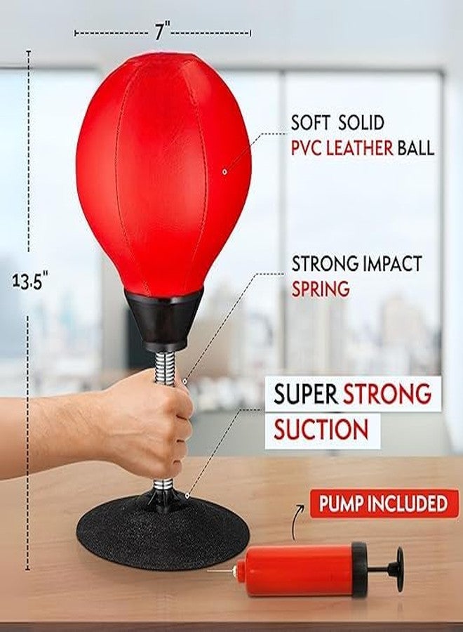 Fix It Fast Desktop Punching Ball - Heavy Duty Stress Relief Desk Toy with Strong Suction Cup Base for Office & Home Use - Image 4