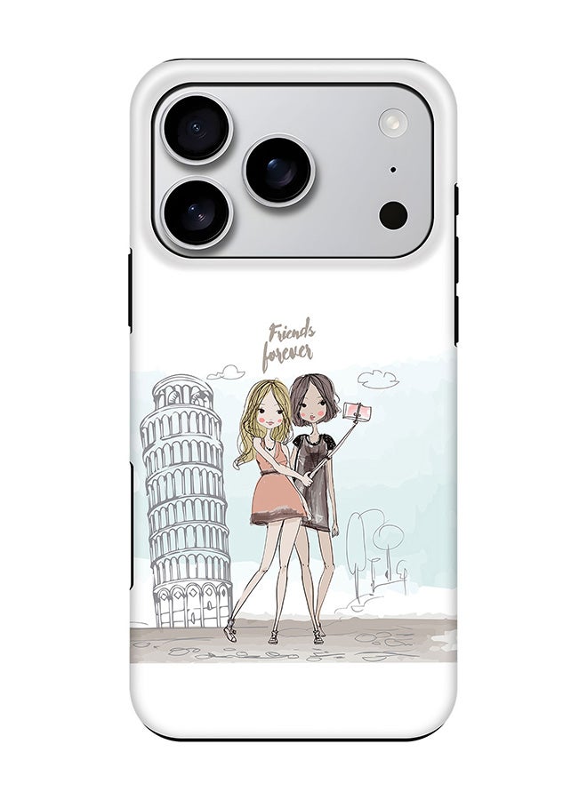 Stylizedd Tough Pro Magnetic Case for iPhone 17 Pro, Dual Layer hybrid PC + TPU Mobile Cover Matte - Friends Forever