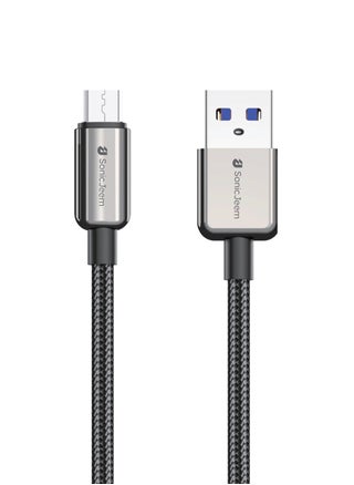 Sonic JEEM USB-MICRO Charging Cable, 120W, 1 meter long, black - Designed for Android-iPhone-iPad-iPod (SJ103A) - pzsku/Z4BEBC9C449F0C55E4D15Z/45/_/1738071656/9560bd1c-e409-48d3-b343-45223c5c3d52