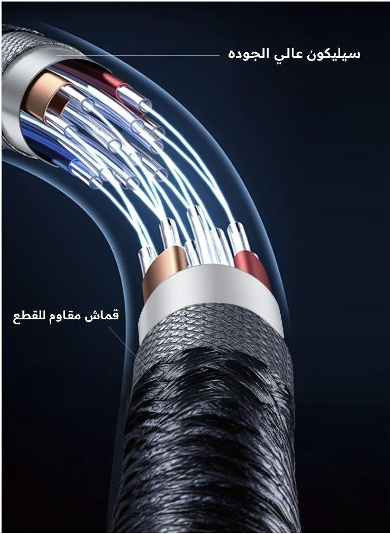 Sonic JEEM USB-MICRO Charging Cable, 120W, 1 meter long, black - Designed for Android-iPhone-iPad-iPod (SJ103A)