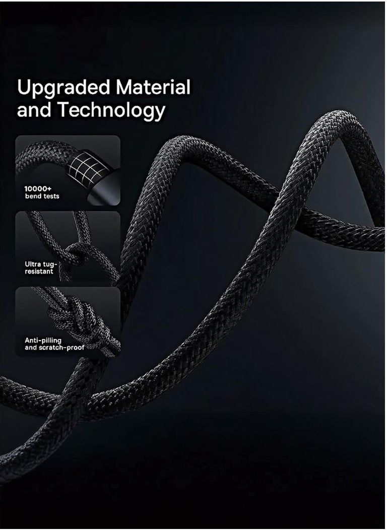 Sonic JEEM USB-MICRO Charging Cable, 120W, 1 meter long, black - Designed for Android-iPhone-iPad-iPod (SJ103A)