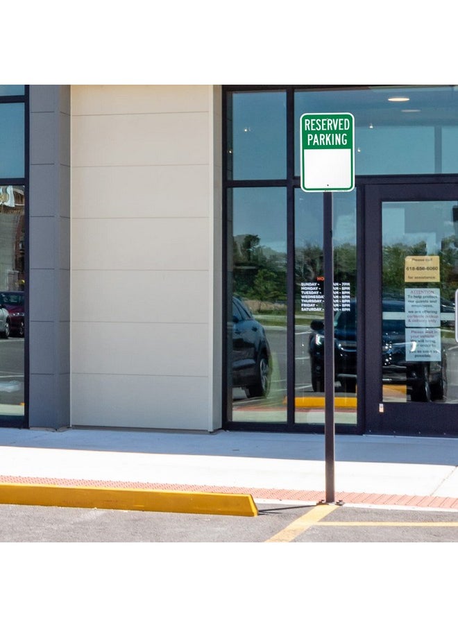 SmartSign 18 X 12 Inch Blank “Reserved Parking” Write On Metal Sign 63 Mil Aluminum 3M Laminated Engineer Grade Reflective Material Green And White Made In Usa  - Image 3