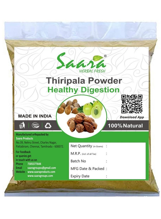 Saara HERBAL FRESH Triphala Churna Powder, 51g, Thiripala Powder, Thiribala Powder, Amla, Baheda, Haritaki Powder,51g, (pack of 1 x 51g) - Image 1