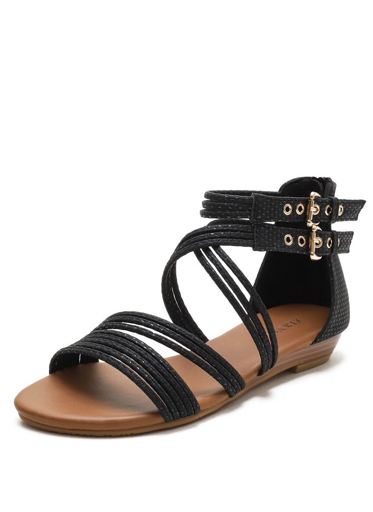 SIKETU 2025 Summer New Thick Bottom Soft Bottom Slope Heel Sandals  - Image 1