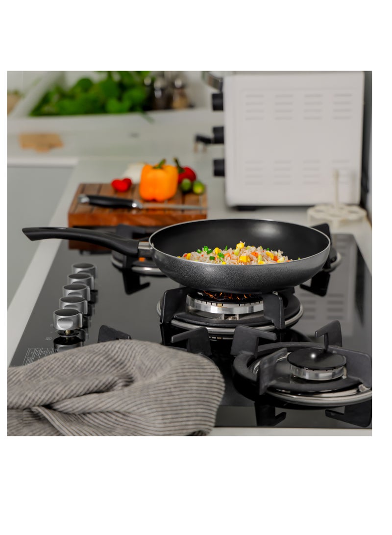 Royalford 24 CM Nonstick Frypan- RF12100| Strong Press Aluminum Body With Non-Stick Coating And Heat Resistant Bakelite Handle| Dot Induction Bottom, Compatible With Hot Plate - Image 5