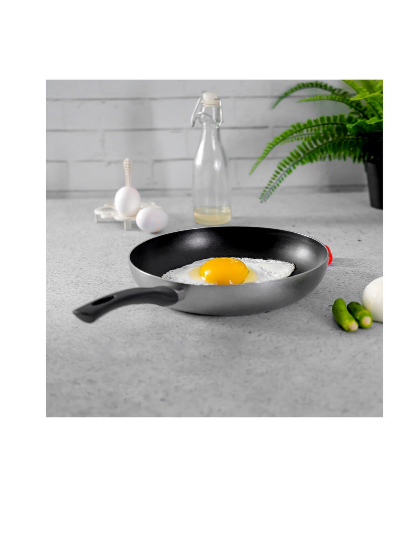 Royalford 24 CM Nonstick Frypan- RF12100| Strong Press Aluminum Body With Non-Stick Coating And Heat Resistant Bakelite Handle| Dot Induction Bottom, Compatible With Hot Plate - Image 4