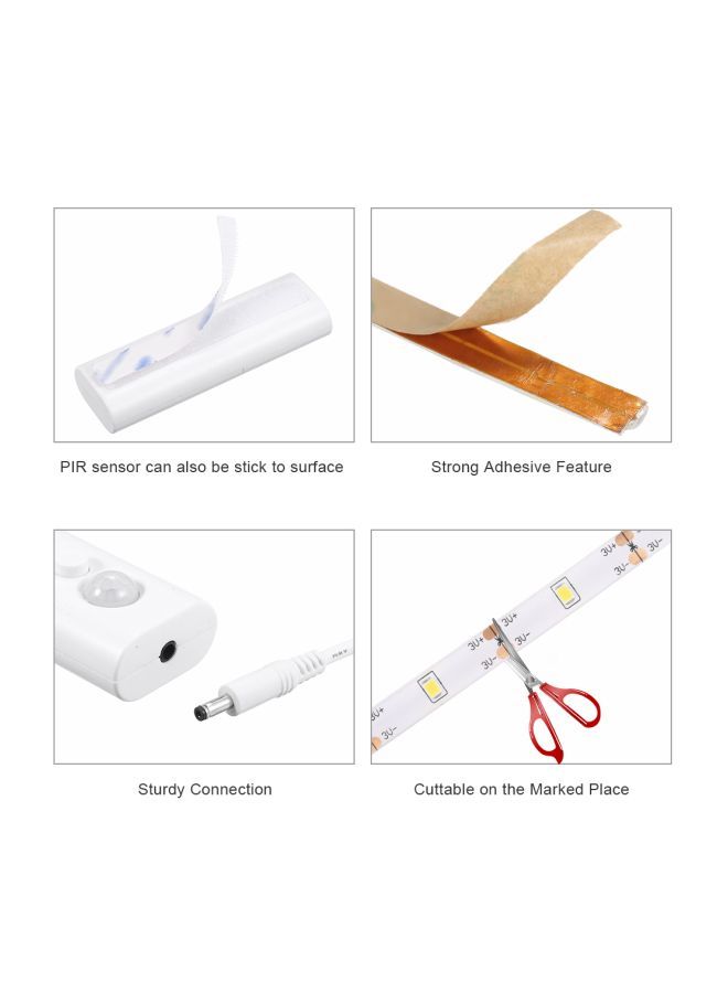 NIBEMINENT PIR Sensor LED Stripes White 1meter - Image 3