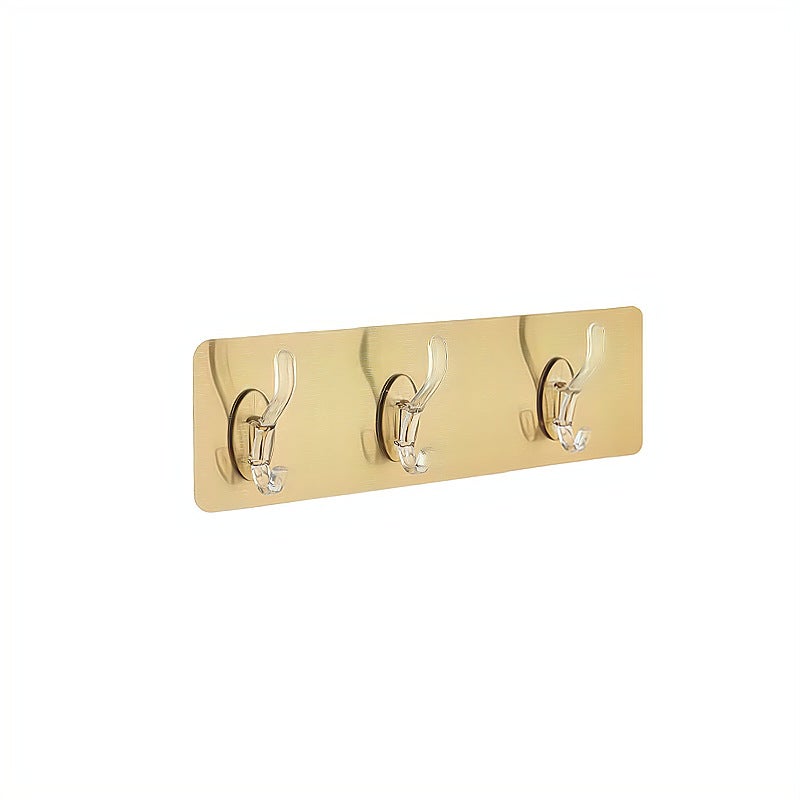 Row Of Adhesive Hooks For Coats And Hats, Transparent Adhesive Hooks For Bedroom And Bathroom Doors, Adhesive 356 Row Hooks, No-Drill Coat Hooks - Image 1