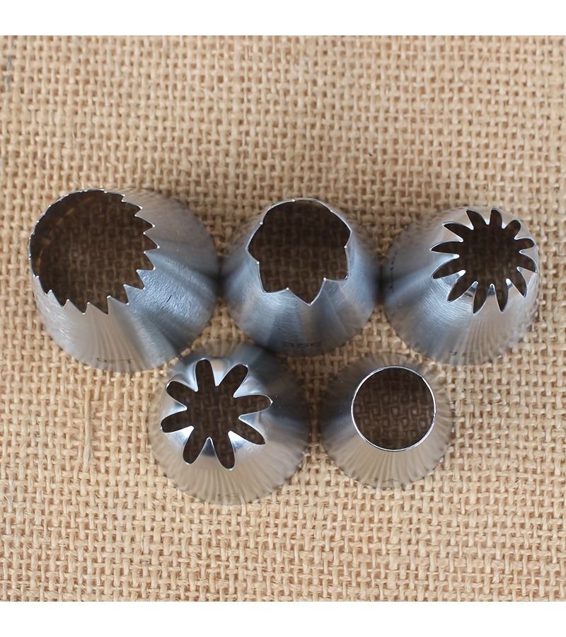 5 Piece Stainless Steel Piping Nozzle Set For Cake And Cookie Icing - Image 5