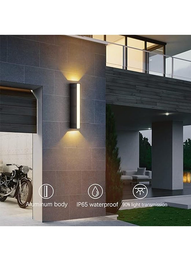 Rewell 2-Pack LED Wall Lights, Outdoor Wall Lights, Porch Lights, Ip65 Waterproof, Modern Minimalist Matte Black Wall Lights, Suitable for Gardens, Backyards, Walkways, And Villa Gardens. - Image 5