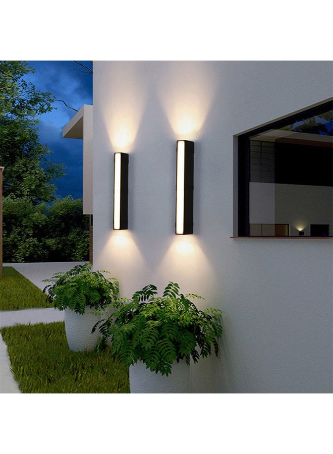 Rewell 2-Pack LED Wall Lights, Outdoor Wall Lights, Porch Lights, Ip65 Waterproof, Modern Minimalist Matte Black Wall Lights, Suitable for Gardens, Backyards, Walkways, And Villa Gardens. - Image 1
