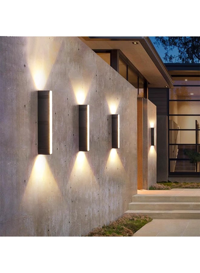 Rewell 2-Pack LED Wall Lights, Outdoor Wall Lights, Porch Lights, Ip65 Waterproof, Modern Minimalist Matte Black Wall Lights, Suitable for Gardens, Backyards, Walkways, And Villa Gardens. - Image 4