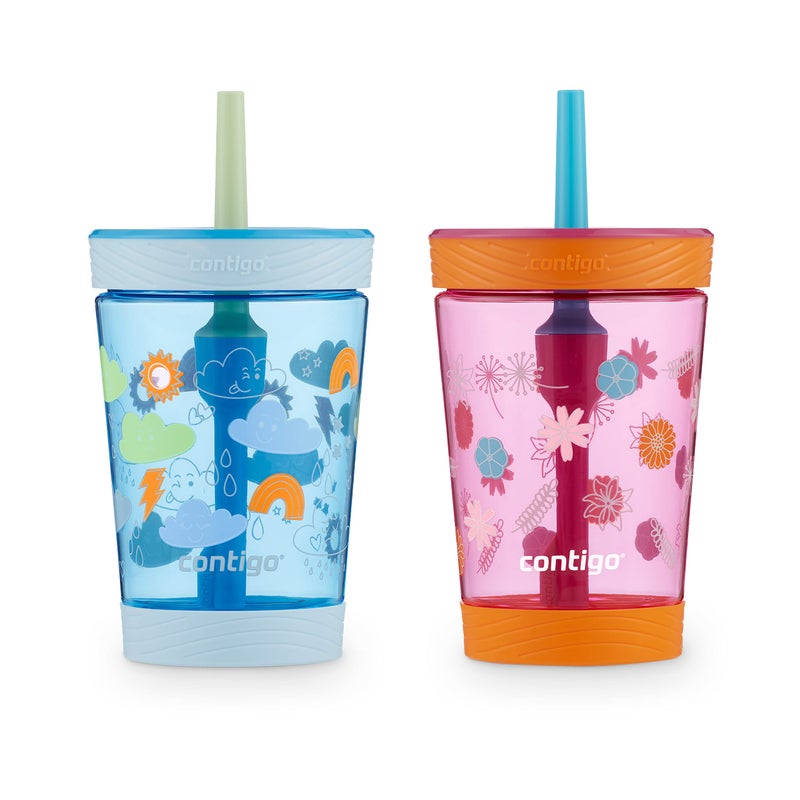 Contigo Kids Spill-Proof Tumbler with Straw, 14 oz., 2 Pack - Image 1
