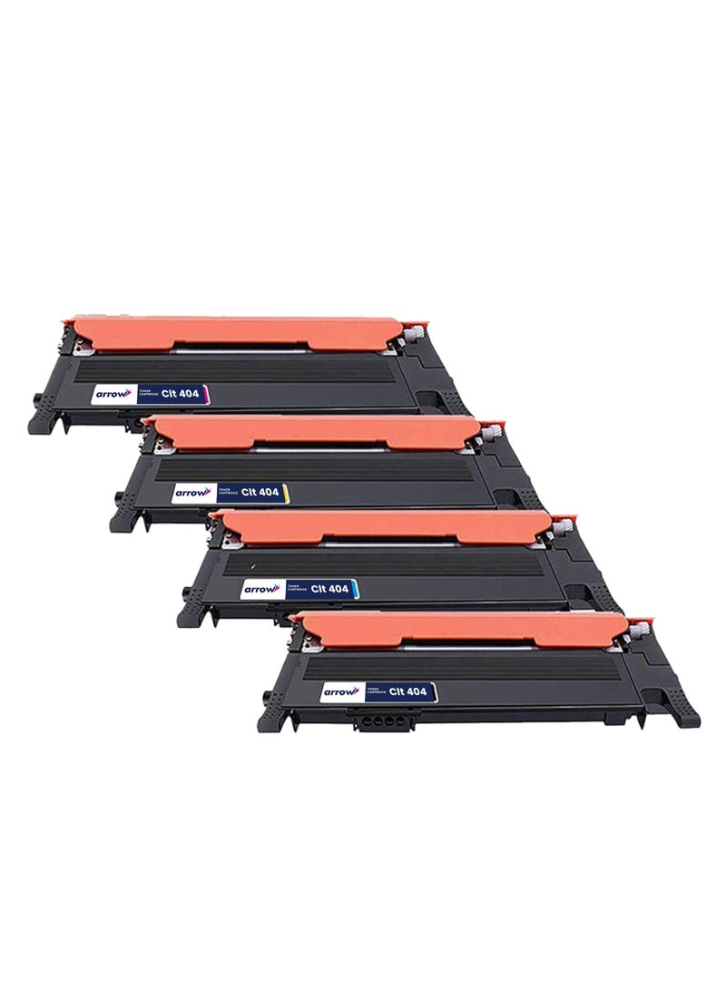 خرطوشة حبر السهم CLT-404 SL-C430W/C430/C432W بديل لـ سامسونج SL-C432/C433W/C433، سامسونج SL-480FW/C480/C480FN، سامسونج SL-C480FW/C480W/482، سامسونج SL-C482FW/C482W، سامسونج SL-483/C483W/C483FW (4 قطع) - Image 2