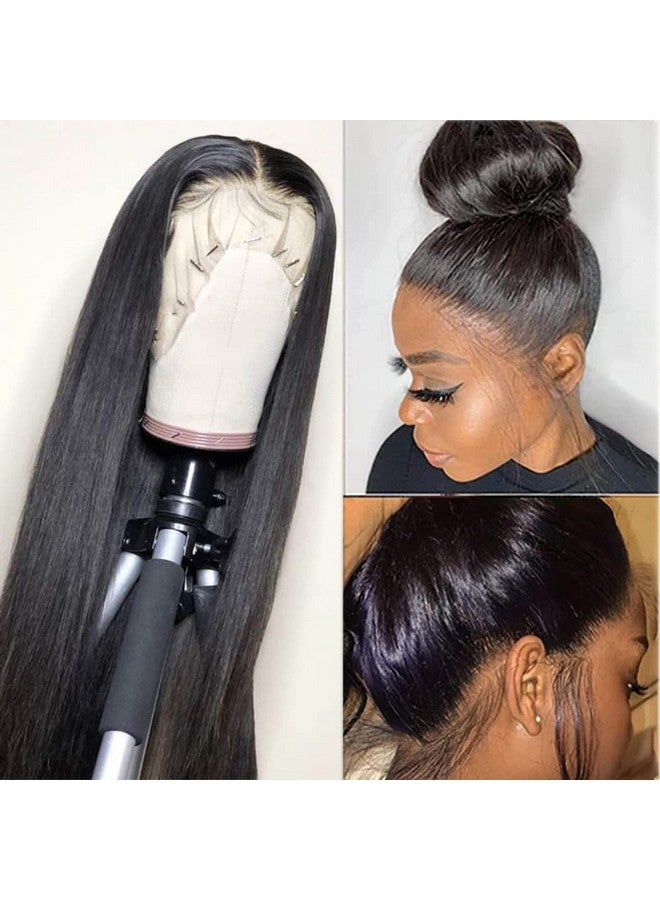 sdamey Straight 360 Hd Lace Front Wigs Human Hair 180 Density Brazilian Frontal Wigs Human Hair Glueless Wigs Human Hair Pre Plucked Pre Cut Wigs For Women - Image 1