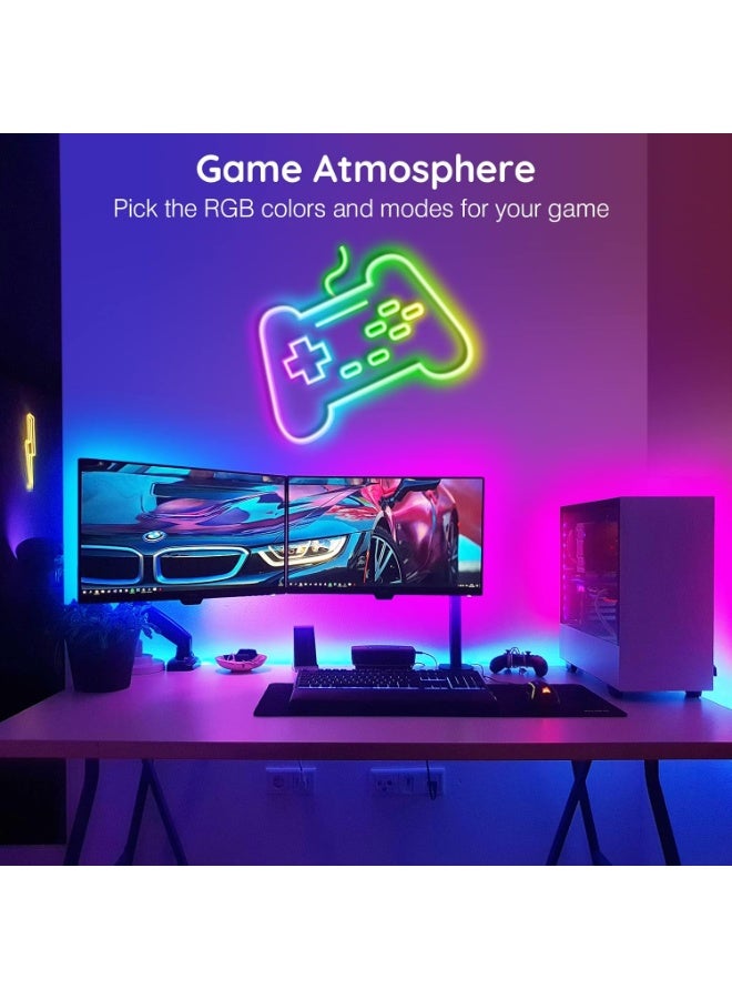 طلال شريط إضاءة نيون LED، شريط إضاءة RGB، مزامنة مع الموسيقى، تحكم عبر تطبيق وجهاز تحكم عن بعد، إضاءة LED ذكية للمنزل، حبل نيون مرن لتزيين المنزل بنفسك، غرفة الألعاب، غرفة النوم، إضاءة خلفية للتلفزيون، ديكور رمضان - Image 3