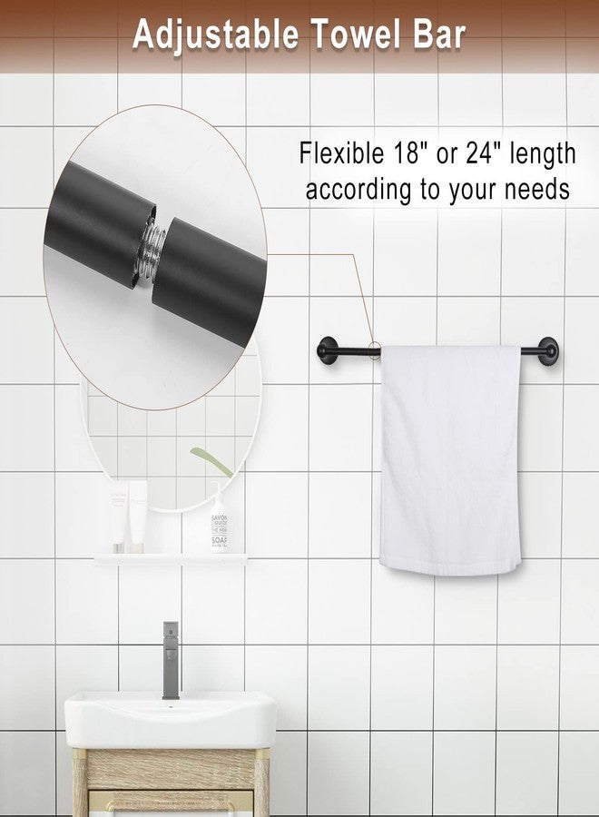 FILTA Bathroom Hardware Set - Oil Rubbed Bronze Towel Rack Set with 4 Pieces Towel Holder and 18 or 24 Inch Towel Bar - Image 5