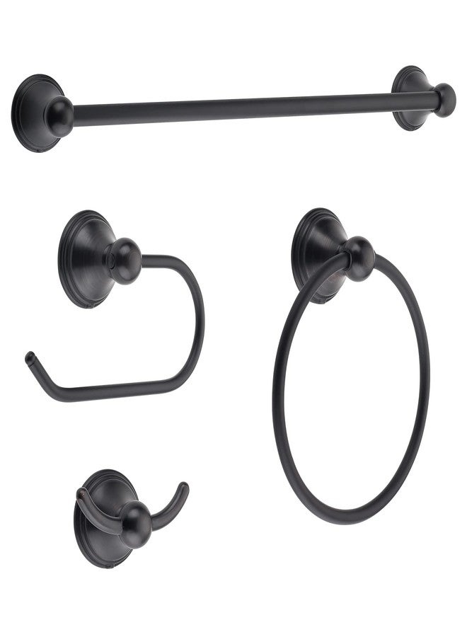 FILTA Bathroom Hardware Set - Oil Rubbed Bronze Towel Rack Set with 4 Pieces Towel Holder and 18 or 24 Inch Towel Bar - Image 1