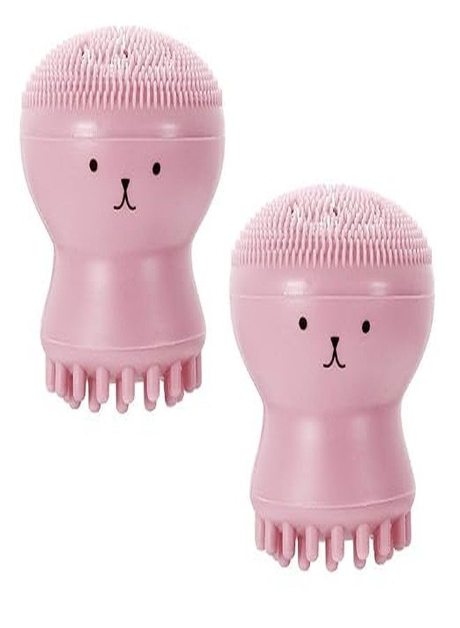 FIKKANI Exfoliating Jellyfish Facial Cleansing Brush| Face Scrubber, Deep Pore with cleansing sponge| soft manual brushes for skincare that Exfoliates and removes Blackheads| Multicolor(pack of 1) - Image 1