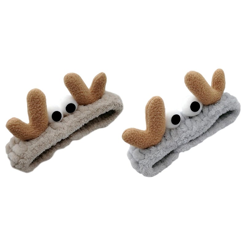Soft Velvet Makeup Headbands 2 Pack Skid Proof Hair Wraps for Face Washing and Daily Use - Image 2