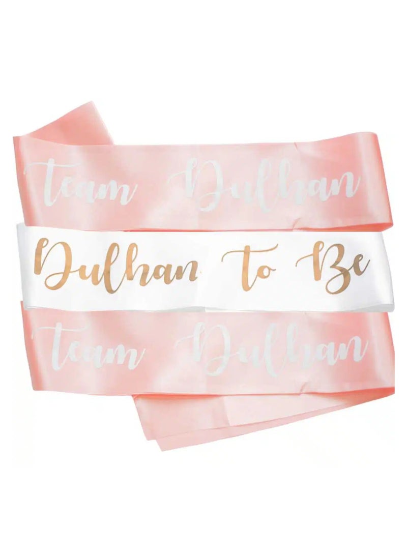 Peacock Supplies 8 Pack of Team Dulhan & Dulhan To Be Bridal Sashes - Image 1