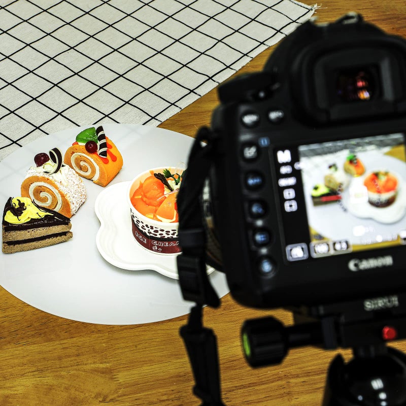 Yookeer 2 Pieces 12 Inch Reflective Display Table Riser Professional Product Photography Black and White Background Display for Product Table Top Photography Shooting - Image 5
