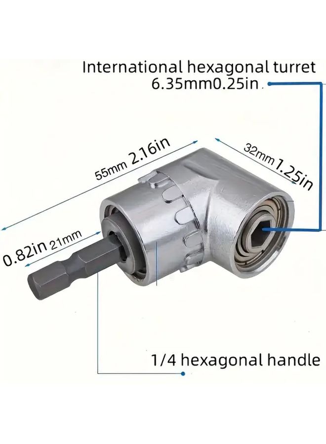 Universal Joint Right Angle Cordless Screwdriver Compact Quick Change Drill Bit - Image 2