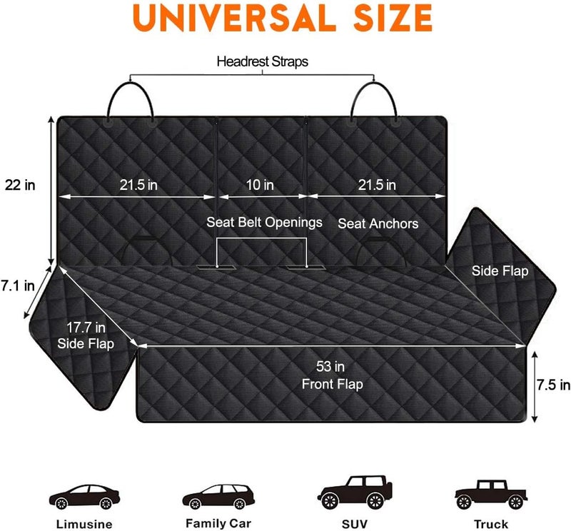 1Pc Waterproof Car Backseat Dog Cover for Jeep Grand Cherokee 2025 2022-2024, - Image 2
