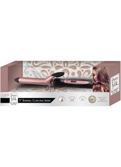 pure silk Pure Silk 1” Inch Barrel Curling Iron Wand for Woman, Salon Quality Tourmaline Ceramic Coated Plates, Hair Waver, Under 60 Second Fast Heating Hair Crimper Tool, 6’ Foot Swivel Cord 