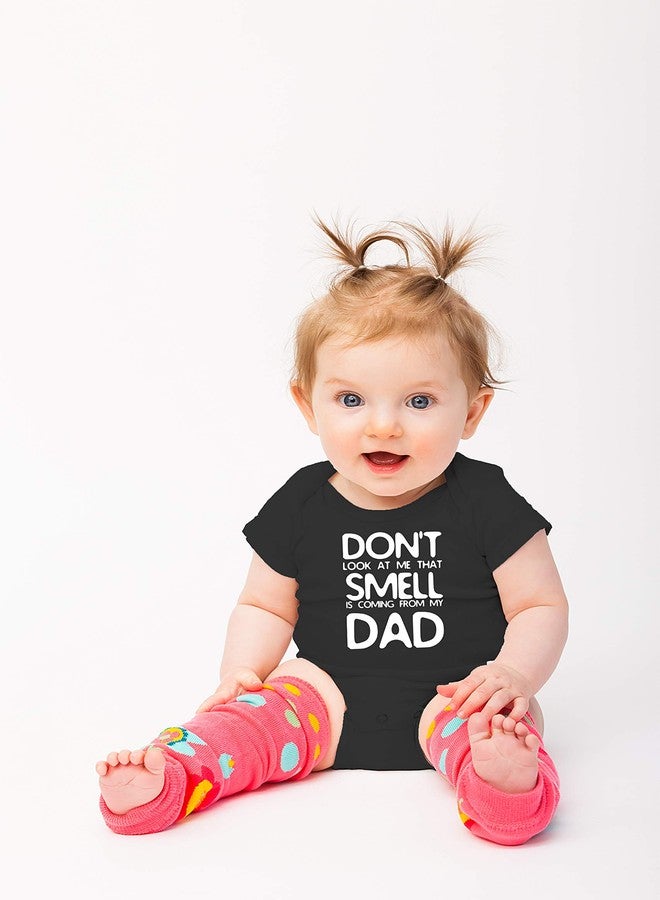 Funnwear لا تنظر إليّ، هذه الرائحة قادمة من أبي - بدلة أطفال أساسية مضحكة - ملابس أطفال (6 أشهر، أسود) - Image 4