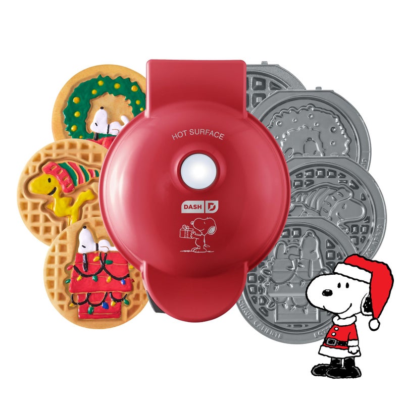 Dash Peanuts x Dash MultiMakerÂ® Mini Maker System (4 Plates: Wreath, Snoopy House, Woodstock) - Image 1