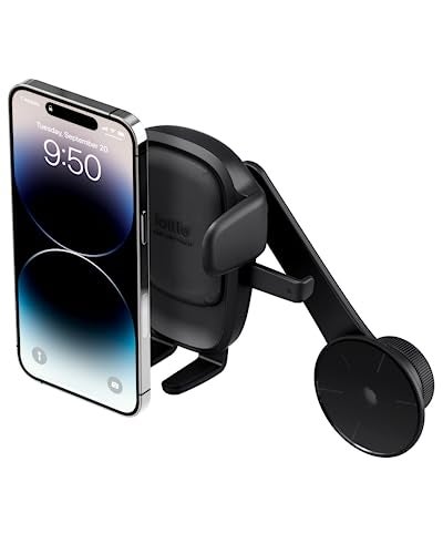 iOttie Easy One Touch Advanced Phone Mount for Tesla Model 3 and Model Y Screens Universal Cell Phone Holder for iPhone Google Samsung Moto LG and All Other Smartphones Black - Image 1