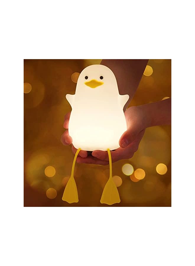 The Bros مصباح ليلي على شكل بطة للأطفال، مصباح ليلي ناعم قابل لإعادة الشحن لغرفة الأطفال، تحكم باللمس مع إمكانية التعتيم، مصباح ليلي محمول لطيف، هدايا للأولاد والبنات - Image 2