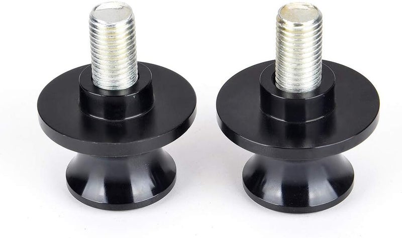 Goldfire 2pcs 10MM M10 X1.25 Motorcycle Swing arm Sliders Spools CNC Swing Arm Stand Screw for FZR 1000/600R/400 for Kawasaki Z750 /Z750S/ Z750R /ER-6F /ER-6N /Duke 125/200/390 (Black) - Image 2