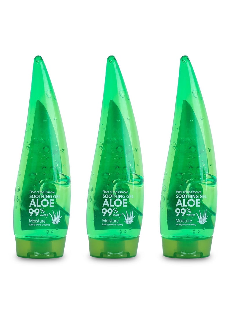 ARTLOOK Pack Of 3- Plant of the Essence Soothing Gel ALOE 99% Clear 151ml - Image 1