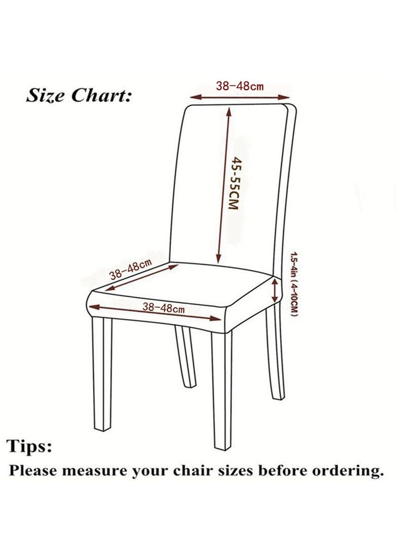 Sharpdo - 6-Piece Set Modern Simple Crack Print Elastic One-Piece Chair Cover For All Seasons - Image 1