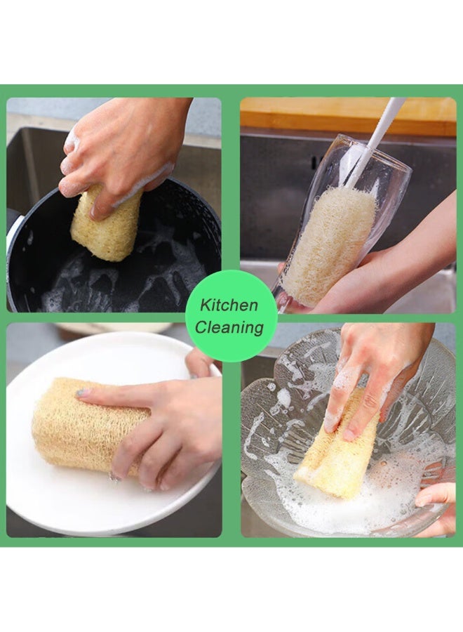 الفرشاة الاستحمامية الطبيعية من اللوفة (حزمة مضغوطة 49 سم، مجموعة من 3 قطع) - Image 4